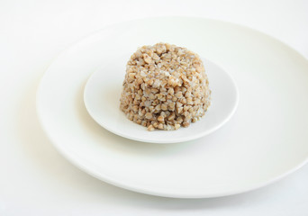 Buckwheat on the plate