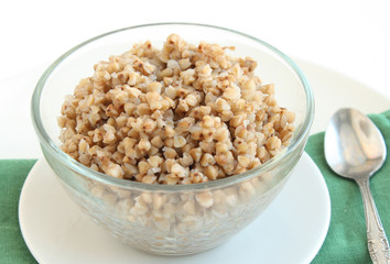 Buckwheat on the plate