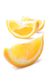 Naklejka na ściany i meble Fresh ripe orange on white background (isolated, clipping path)