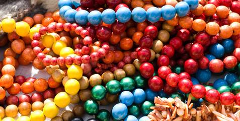 coloured beads