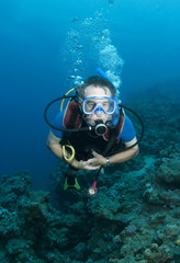 male scuba diver