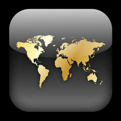 INTERNATIONAL Web Button (world map global travel go worldwide)