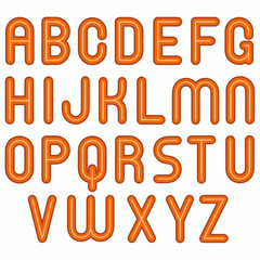 orange childish funny bubble font