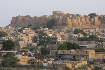 Fototapeta na wymiar Famous city of Jaisalmer in Rajasthan province, India
