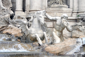 Dettaglio della Fontana di Trevi - Roma