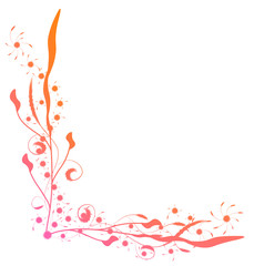 elegant floral decorative floral corner