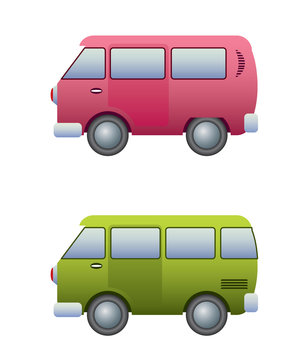 Classic camping microbus - layered
