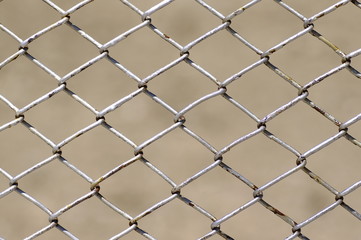 Fence on defocused background