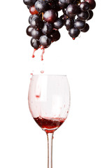 red wine and grapes