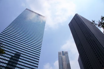 Fotobehang Perspectieven building de tokyo  © rudiuk
