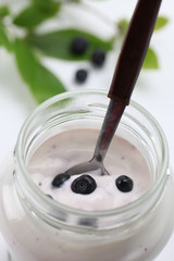 Yogurt with blueberries