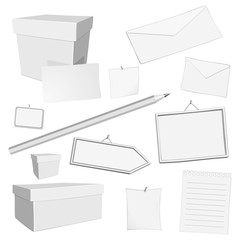 vector white office elements