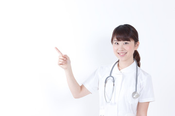 看護士・女性・指差し