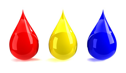Red, yellow, & blue drops