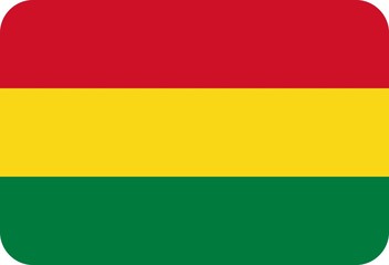 Drapeau de la Bolivie aux coins arrondis