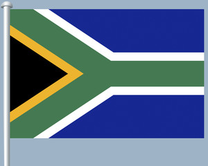 Flaggenserie-Suedafrika-Suedafrika