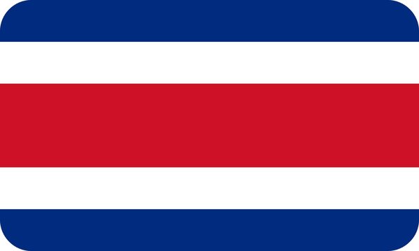 Drapeau du Costa Rica aux coins arrondis