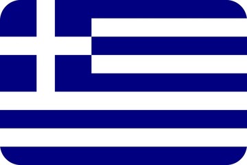 Drapeau-de la Grèce aux coins arrondis