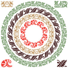 Plant Abstract Ornament - Seamless Background Vector