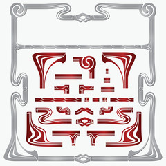 floral elements for creating borders, frames and backgrounds