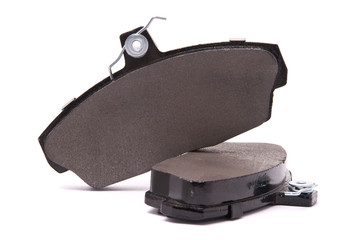 Brake pads on a white background