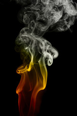 smoke on black