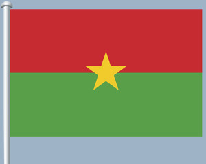 Flaggenserie-Westafrika-Burkina Faso