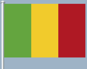 Flaggenserie-Westafrika-Mali
