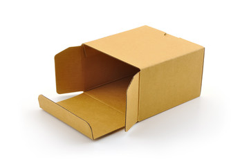 Open cardboard box