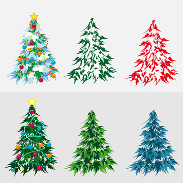 Set Christmas tree