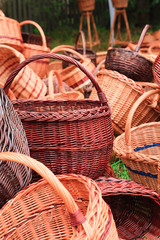 Handmade wicker baskets