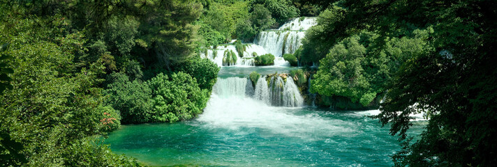 Idyllic Waterfall National Park Krka Croatia - 24669723