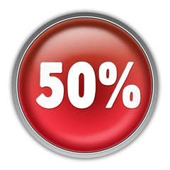 50 Prozent Button
