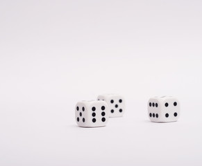 three white dice