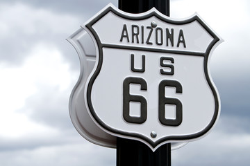 Panneau historique de la route 66