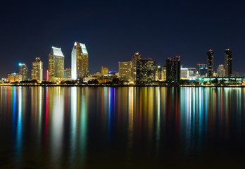 San Diego skyline at night