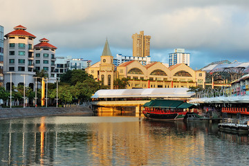 Fototapeta premium Singapore Clark Quay morning