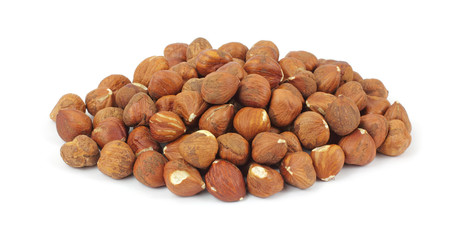 Large portion of filbert nuts