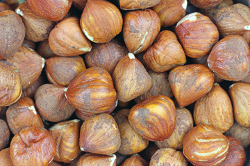 Close view of filbert nuts