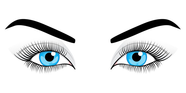 Women's eyes. Vector illustration.