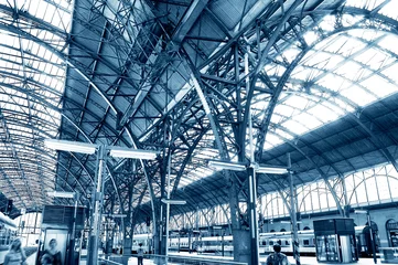 Papier Peint photo Gare Railway station.