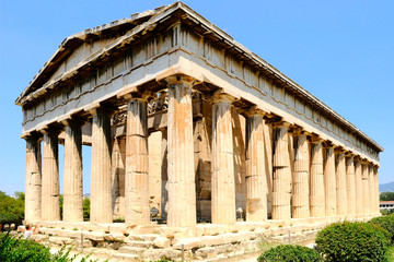the Temple of Hephaestus in Athens, Greece