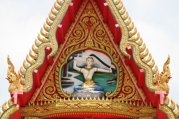 art on gable, Wat Amornburanaram, Ban Phai, Khon Khan