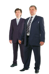 two businessmen full-length portrait