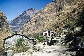 Türaufkleber Small village, Nepal © Stephan Scherhag