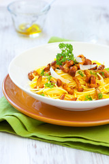 pasta with chanterelles