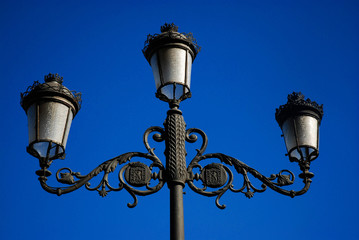 Fototapeta na wymiar Decorative street lamp in Seville