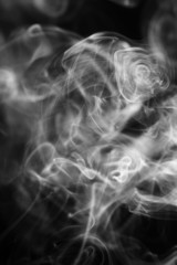 Obraz premium Abstract smoke on black