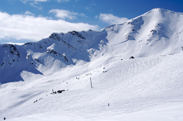 Fototapeta na wymiar Mountain Ski Run