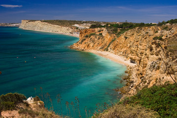 Fototapeta na wymiar Algarve rock - coast in Portugal